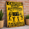 Custom Home Decor Metal Sign - Personalized Birthday Camping Gifts For Campers - Warning Camping Addiction