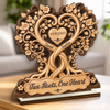 Custom 2-Layered Wooden Plaque - Personalized Anniversary Wedding Gifts For Husband And Wife, Him And Her - Growing Together, Rooted In Love