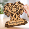Custom 2-Layered Wooden Plaque - Personalized Anniversary Wedding Gifts For Husband And Wife, Him And Her - Growing Together, Rooted In Love