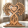 Custom 2-Layered Wooden Plaque - Personalized Anniversary Wedding Gifts For Husband And Wife, Him And Her - A Bond That Never Breaks