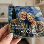 Custom Photo Music Fridge Magnet That Can Play Songs - Personalized Anniversary Wedding Gifts For Husband, Wife, Couple - Sweet Melodies, Wrinkly Smiles