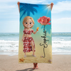 Custom Beach Towel - Personalized Summer Vacation And Travel Gifts For Women, Besties, Sisters, BFF - Slay, Swim, Repeat