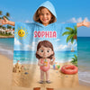 Custom Poncho Beach Towel - Personalized Summer Vacation And Travel Gifts For Women, Men, Kids - Find Me At The Beach
