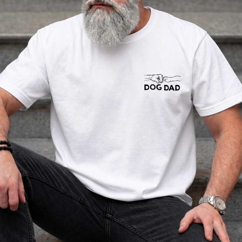 Custom Photo Unisex T-shirt - Personalized Father's Day Birthday Gifts For Dog Cat Lovers, Dog Dad And Mom, Cat Owners - Furry Friends