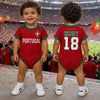 Custom Mexico World Football Baby Jersey Bodysuit
 - Personalized Baby Shower, Gender Reveal Gifts For New Moms, New Dads, Football Lovers - The Team's Youngest MVP
