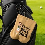Custom Flannel Golf Ball Bag Sack - Personalized Birthday Gifts For Golfers - Fairways And Good Days