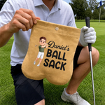 Custom Flannel Golf Ball Bag Sack - Personalized Birthday Gifts For Golfers - Fairways And Good Days