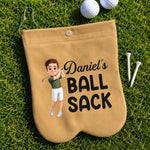 Custom Flannel Golf Ball Bag Sack - Personalized Birthday Gifts For Golfers - Fairways And Good Days
