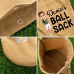 Custom Flannel Golf Ball Bag Sack - Personalized Birthday Gifts For Golfers - Fairways And Good Days