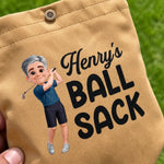 Custom Flannel Golf Ball Bag Sack - Personalized Birthday Gifts For Golfers - Fairways And Good Days