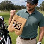 Custom Flannel Golf Ball Bag Sack - Personalized Birthday Gifts For Golfers - Fairways And Good Days