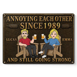Custom Home Decor Metal Sign - Personalized  Anniversary Wedding Gifts For Husband, Wife, Couple - The Blueprint Of Chaotic Couples