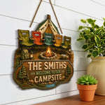 Custom Wood Sign - Personalized Birthday Camping Gifts For Family - Family Adventures