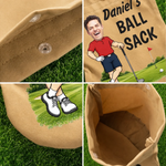 Custom Photo Flannel Golf Ball Bag Sack - Personalized Birthday Gifts For Golf Lovers, Dad, Husband - Best Sack On The Green
