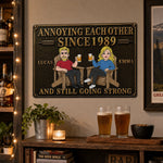 Custom Home Decor Metal Sign - Personalized  Anniversary Wedding Gifts For Husband, Wife, Couple - The Blueprint Of Chaotic Couples