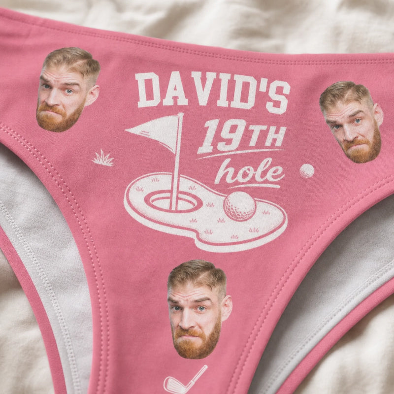 Custom Photo Women Briefs - Personalized Anniversary Wedding Gifts For Husband, Golfers - The Luckiest Golfer In The World