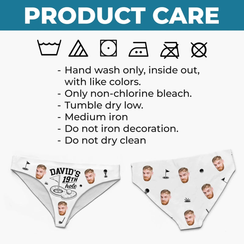 Custom Photo Women Briefs - Personalized Anniversary Wedding Gifts For Husband, Golfers - The Luckiest Golfer In The World