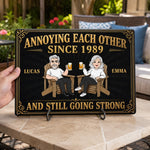 Custom Home Decor Metal Sign - Personalized  Anniversary Wedding Gifts For Husband, Wife, Couple - Annoying You Is My Hobby