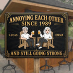Custom Home Decor Metal Sign - Personalized  Anniversary Wedding Gifts For Husband, Wife, Couple - Annoying You Is My Hobby