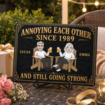 Custom Home Decor Metal Sign - Personalized  Anniversary Wedding Gifts For Husband, Wife, Couple - Annoying You Is My Hobby
