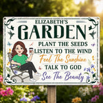 Custom Home Decor Metal Sign - Personalized  Birthday Garden Gifts For Gardeners, Women - My Happy Place Only