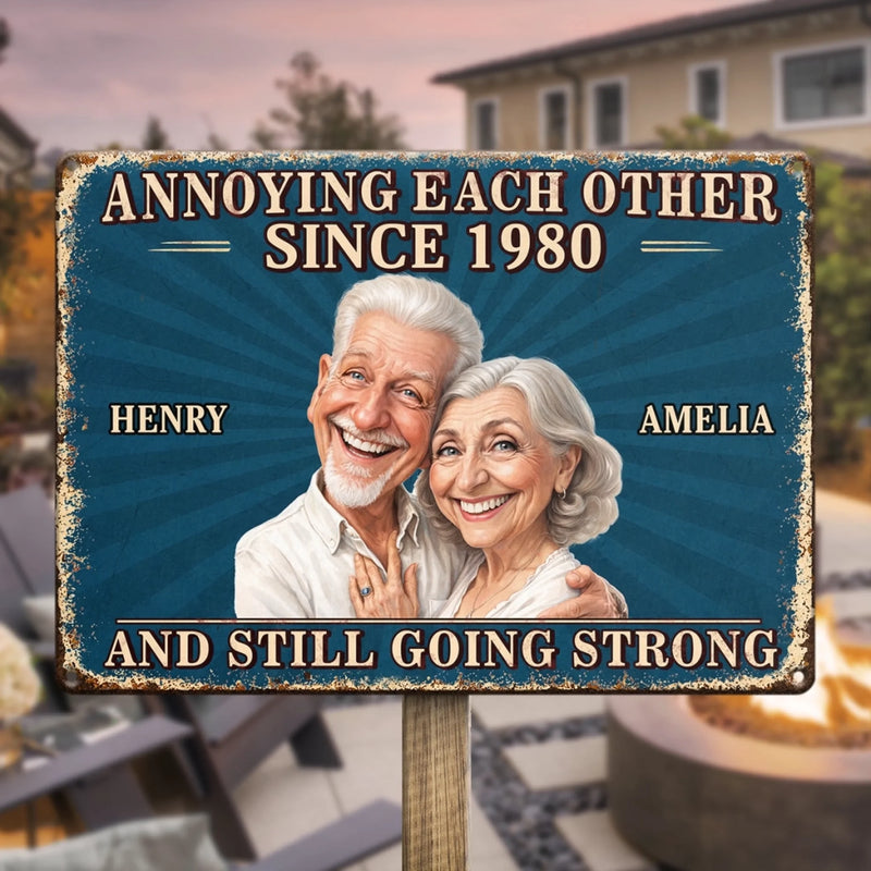 Custom Photo Home Decor Metal Sign - Personalized  Anniversary Wedding Gifts For Husband, Wife, Couple - Always Better Together
