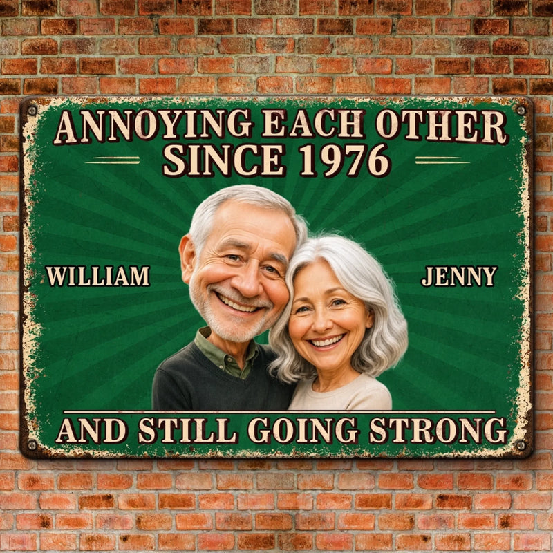 Custom Photo Home Decor Metal Sign - Personalized  Anniversary Wedding Gifts For Husband, Wife, Couple - Always Better Together