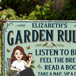 Custom Home Decor Metal Sign - Personalized  Birthday Garden Gifts For Gardeners, Book Lovers, Women - In My Garden Era