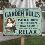 Custom Home Decor Metal Sign - Personalized  Birthday Garden Gifts For Gardeners, Book Lovers, Women - In My Garden Era