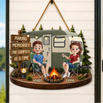 Custom Wood Sign - Personalized Birthday Camping Gifts For Campers, Couple - Our Favorite Escape Is Together