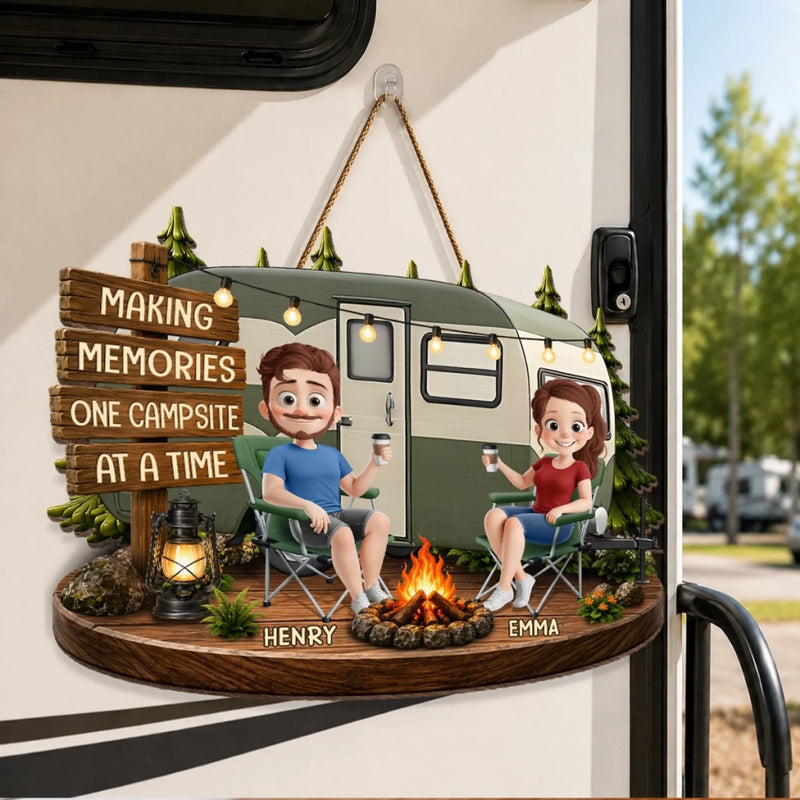 Custom Wood Sign - Personalized Birthday Camping Gifts For Campers, Couple - Our Favorite Escape Is Together