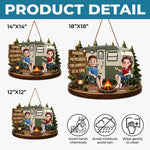 Custom Wood Sign - Personalized Birthday Camping Gifts For Campers, Couple - Our Favorite Escape Is Together