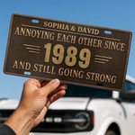 Custom License Plate - Personalized Anniversary Wedding Gifts For Husband, Wife, Couple - Forever & Always