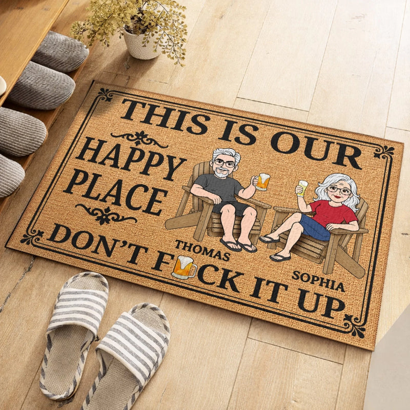 Custom Home Decor Decorative Mat - Personalized Summer Vacation And Travel Gifts For Couple - Our Little Slice Of Heaven