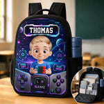 Custom Kids Front Printed Backpack - Personalized Back To School Gifts For Kids, Gamers - Ready For Class