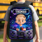 Custom Kids Front Printed Backpack - Personalized Back To School Gifts For Kids, Gamers - Ready For Class
