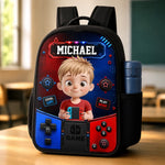 Custom Kids Front Printed Backpack - Personalized Back To School Gifts For Kids, Gamers - Ready For Class