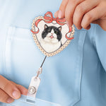 Custom Photo Acrylic Badge Reel - Personalized  Birthday Gifts For Dog Lovers, Dog Dad, Dog Mom - Proud Pet Mom At Work