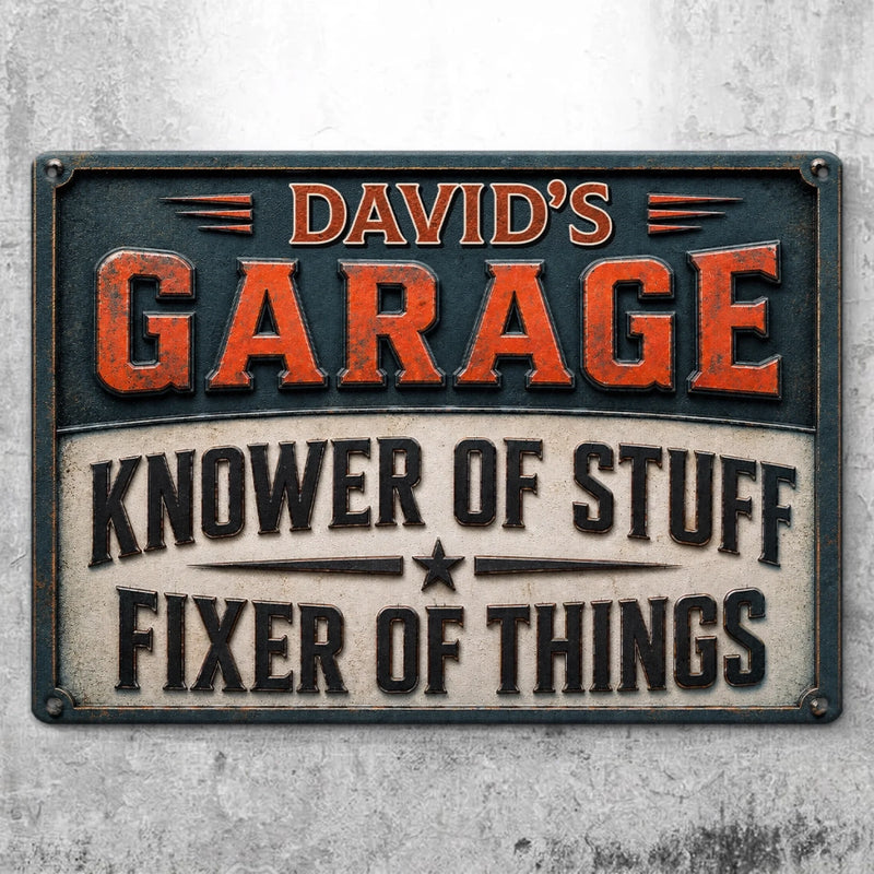 Custom Home Decor Metal Sign - Personalized Birthday Gifts For Men - Master Of Tools, Legend Of Fixes