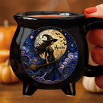 Custom 12oz Ceramic Cauldron Coffee Mug - Personalized Halloween Witchy Gifts For Women - Mystic Soul