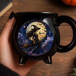 Custom 12oz Ceramic Cauldron Coffee Mug - Personalized Halloween Witchy Gifts For Women - Mystic Soul