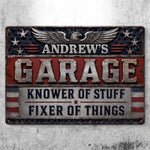 Custom Mechanic Home Decor Metal Sign - Personalized Birthday Gifts For Men - Garage State Of Mind