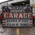 Custom Mechanic Home Decor Metal Sign - Personalized Birthday Gifts For Men - Garage State Of Mind