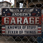 Custom Mechanic Home Decor Metal Sign - Personalized Birthday Gifts For Men - Garage State Of Mind