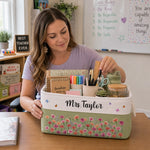 Custom Storage Basket - Personalized Birthday Gifts For Teacher - A Blooming Treat For Yourself
