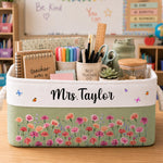 Custom Storage Basket - Personalized Birthday Gifts For Teacher - A Blooming Treat For Yourself