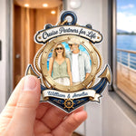 Custom Photo Cruise Ship Door Magnet - Personalized Summer Vacation And Travel Gifts For Couple, Cruise Lovers - Our Forever Voyage Starts Here