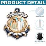 Custom Photo Cruise Ship Door Magnet - Personalized Summer Vacation And Travel Gifts For Couple, Cruise Lovers - Our Forever Voyage Starts Here