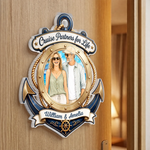 Custom Photo Cruise Ship Door Magnet - Personalized Summer Vacation And Travel Gifts For Couple, Cruise Lovers - Our Forever Voyage Starts Here