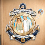 Custom Photo Cruise Ship Door Magnet - Personalized Summer Vacation And Travel Gifts For Couple, Cruise Lovers - Our Forever Voyage Starts Here
